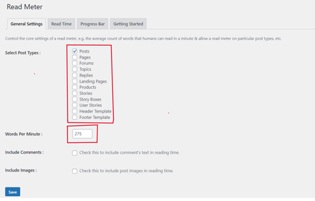 general setting read meter