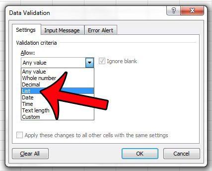 How to Create a Dropdown List in Excel 2010