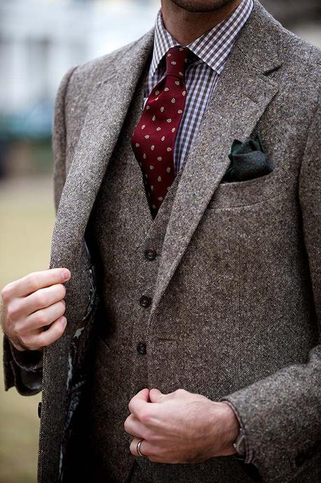 Tweed Three-Piece Suit | Tweed men, Wedding suits men, Well dressed men