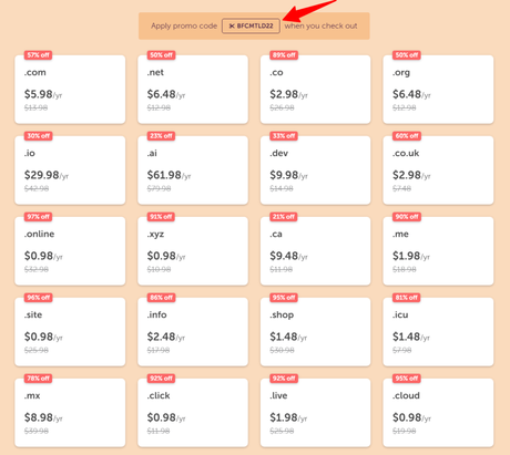 NameCheap Black Friday and CyberMonday Deals 2022 – up to 97% Off