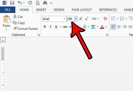 How to make font size larger than 72 in Word 2013