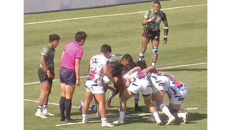 Action from the match between Sri Lanka and South Korea