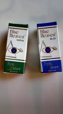 Blue Heaven Get Bold Eyeliner Waterproof in Green and Blue Review & Swatches