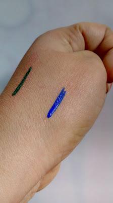 Blue Heaven Get Bold Eyeliner Waterproof in Green and Blue Review & Swatches