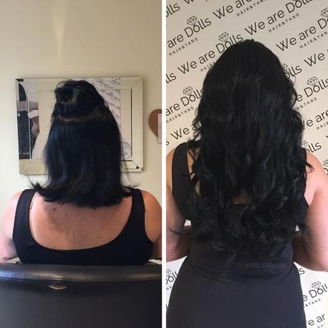 Hair Extensions Before and After