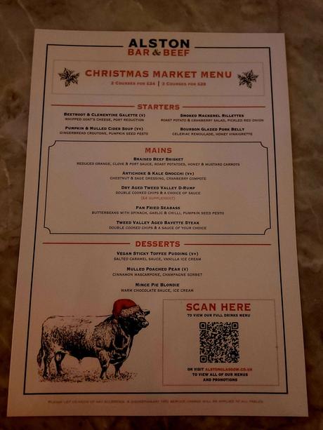 Christmas menu now on offer at Alston Bar & Beef
