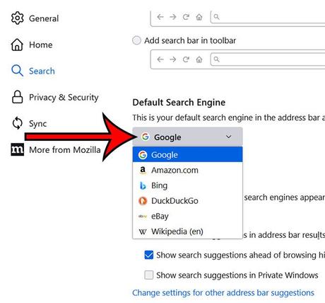 How to make Google the default search engine in Firefox