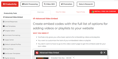 Tubebuddy- Productivity- Features