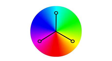 Finding Triad Colors with Color Wheel