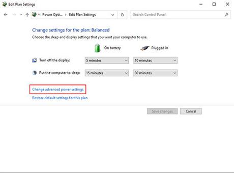 Change advanced power settings - How To Fix USB Ports Not Working In Windows 10?