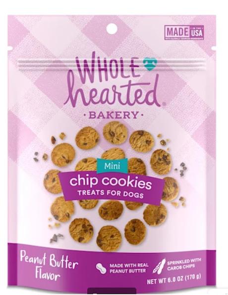 WholeHearted Peanut Butter Flavor Chip Cookie Treats for Dogs