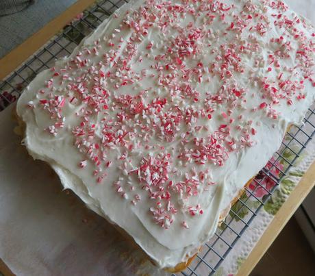 Candy Cane Sheet Cake