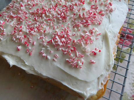 Candy Cane Sheet Cake