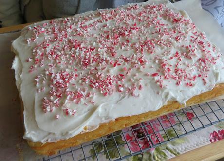 Candy Cane Sheet Cake