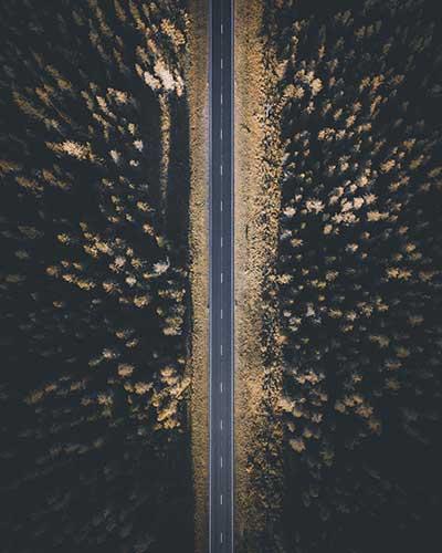 Drone photography symmetry