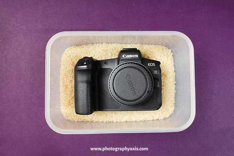 Camera in Rice after getting wet