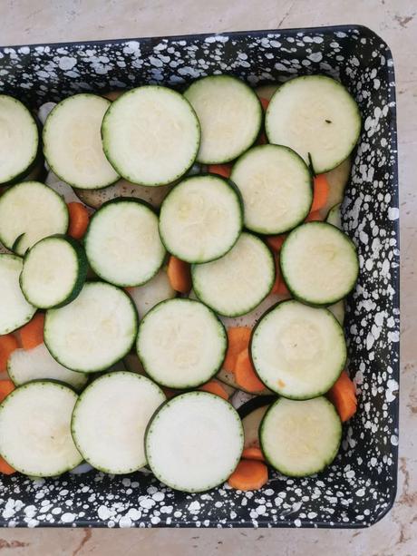 Casserole of vegetables with mushrooms