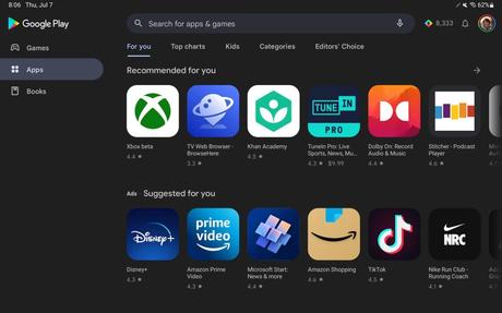 Every Google app with an Android tablet UI [U: Keep, Docs]