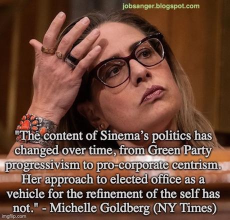 Sinema Has Changed - From Progressive To Narcissist