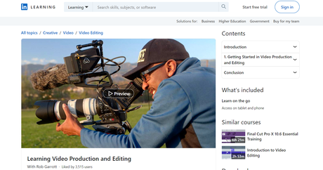 Video Production and Editing