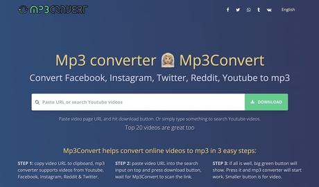 Mp3Convert Download YouTube, Facebook and IG Videos in MP3 Format