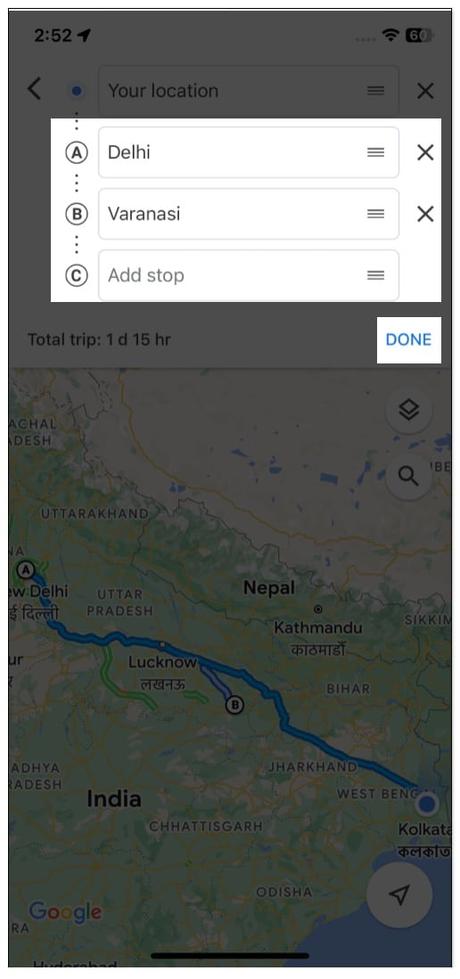 How to use Google Maps as a trip planner on iPhone