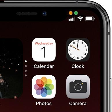 iPhone's Orange Dot or Green