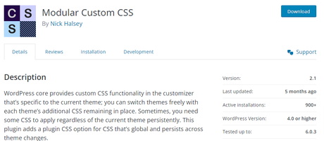 Modular Custom CSS