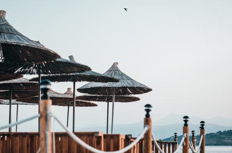 Sun-shade-umbrellas-in-ksamil-beach