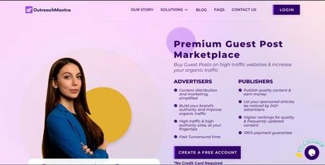 OutreachMantra Review: Is it the Best Guest Posting Platform? outreachmantra homepage