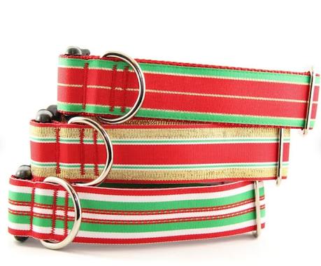 Etsy Holiday Dog Gift Guide: Handmade Christmas dog collars that are made in Canada