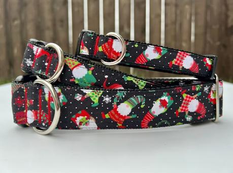 Holiday handmade dog collars