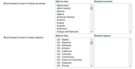 Blocking Regions and Countries from viewing your webcam model Broadcast