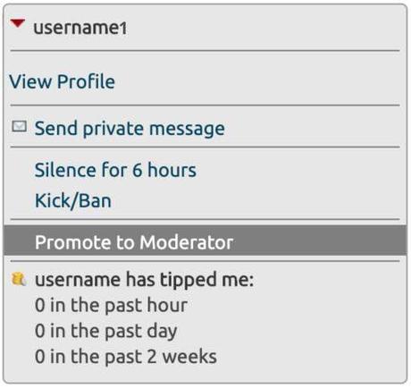 Promote a user to Moderator