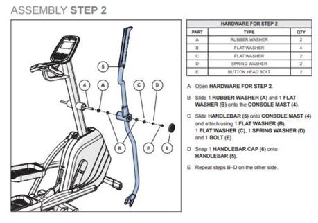 Horizon Fitness Evolve 5 Folding Elliptical - Assembly Manual