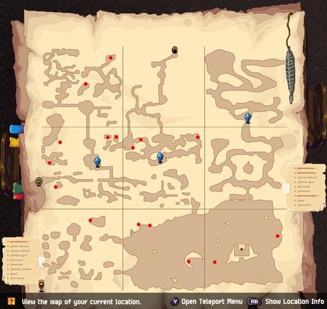 Chained Echoes Crystal Location Map