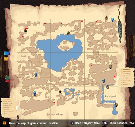 Chained Echoes Crystal Location Map