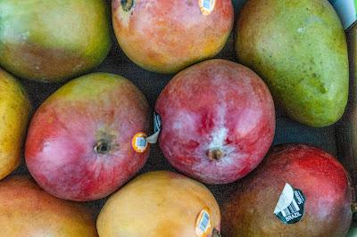 Fruit on display outdoors in Hoboken