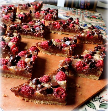 Chocolate Raspberry Pie  Bars