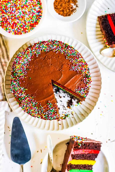 Rainbow Chocolate Cake