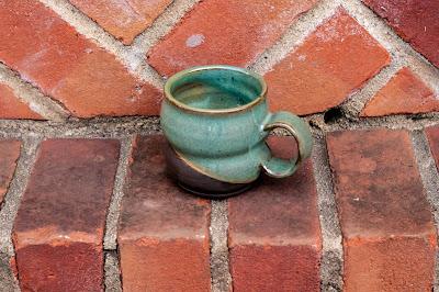 I take the ceramic mug for a walk