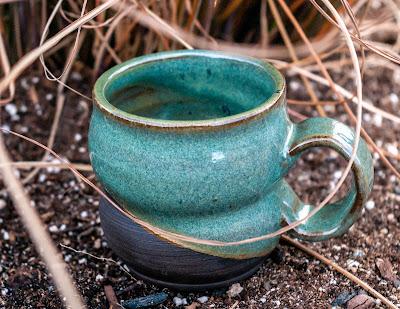I take the ceramic mug for a walk