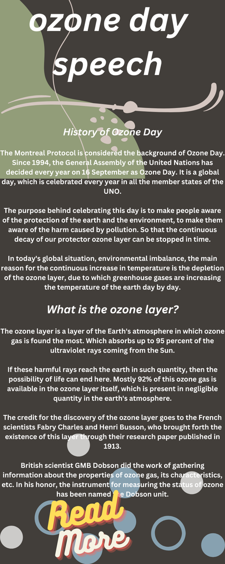 ozone day speech ozone day speech