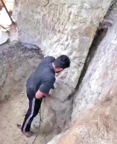 Extensive damage to rock cave in Madolsima