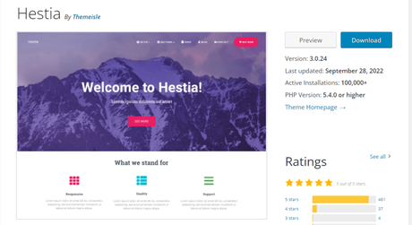 Hestia theme- Templates for Pharmacies 