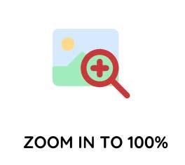 Zoom in pictures to 100percent