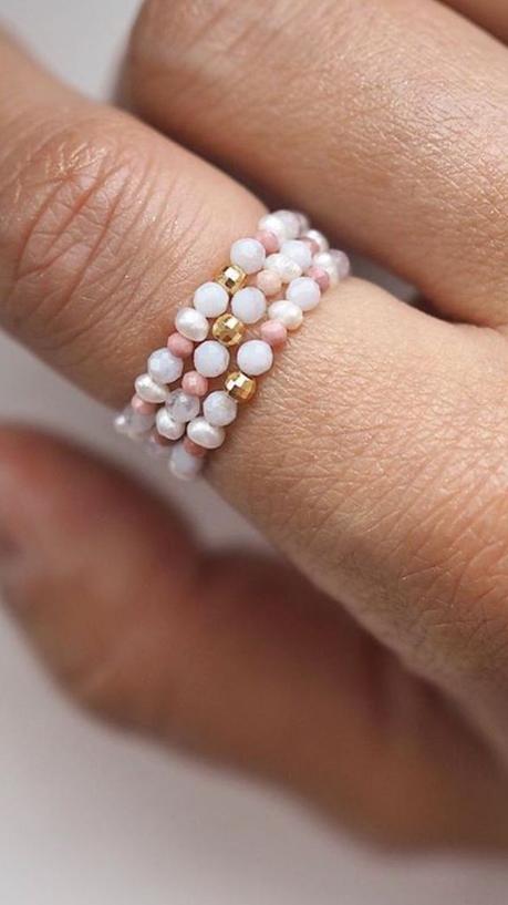 Dainty Beaded Stacking Rings: Easy DIY Project with Wire and Beads