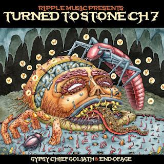 US heavy metal duo END OF AGE presents new track off 'Turned To Stone Chapter 7' split with Gypsy Chief Goliath; out January 20th on Ripple Music