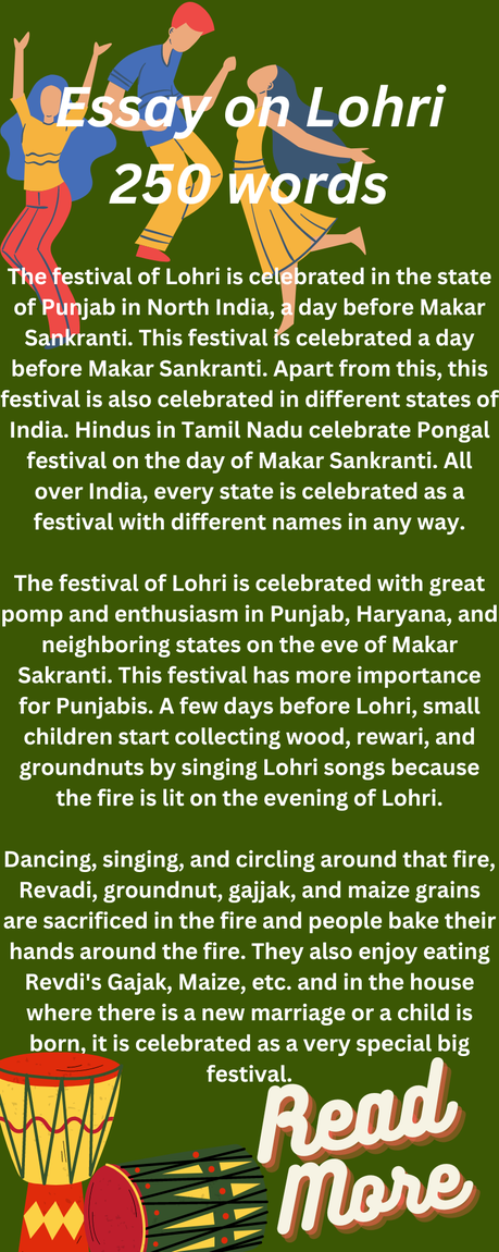 Essay on lohri paragraph on lohri in english