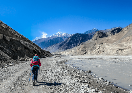 Solo female trekker in Jomsom